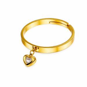 Personalized Charm Ring 18K Gold Plated