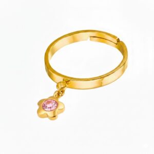 Personalized Charm Ring 18K Gold Plated