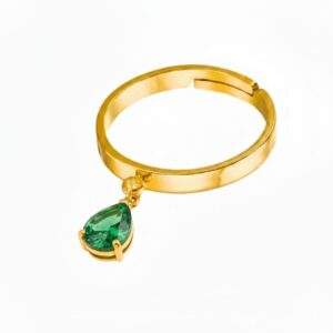 Personalized Charm Ring 18K Gold Plated