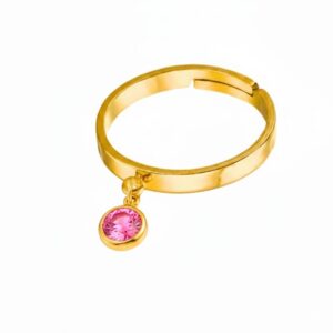 Personalized Charm Ring 18K Gold Plated