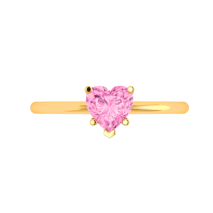 Gold heart Cut Zirconium Ring - 18k Gold plated