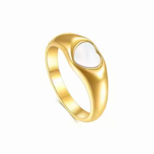 Minimal Heart Ring 18K Gold Plated
