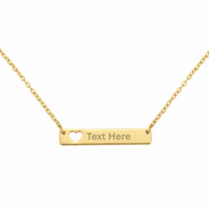 Personalized Engraving Heart cutout Necklace