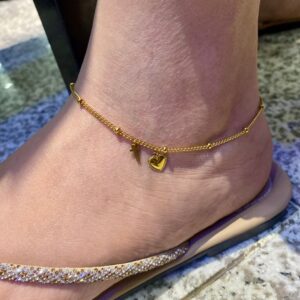 Personalized Charm Anklet 18K Gold Plated