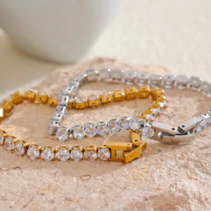 Tennis Zirconium Bracelet 18K Gold Plated