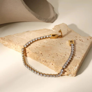 Tennis Zirconium Bracelet 18K Gold Plated