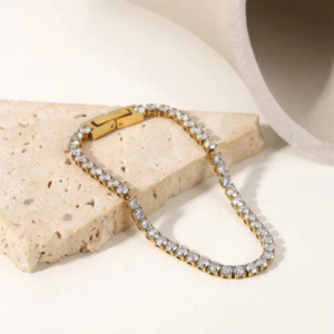 Tennis Zirconium Bracelet 18K Gold Plated
