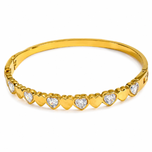 Qalb Zirconium Bracelet 18K Gold Plated