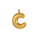 Initial Bubble Necklace 18K Gold Plated - C