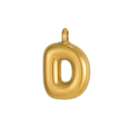 Initial Bubble Necklace 18K Gold Plated - D