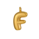 Initial Bubble Necklace 18K Gold Plated - F