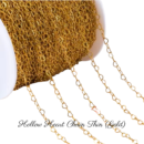 Personalized Custom Bracelet 18K Gold Plated - Hollow Heart Chain Thin (Gold)