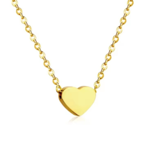 Personalized Heart Initial Engraving 18K Gold Plated Necklace