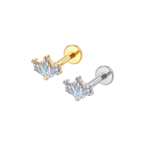 Cubic Zirconia Cut Stud Earrings