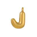 Initial Bubble Necklace 18K Gold Plated - J