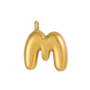 Initial Bubble Necklace 18K Gold Plated - M