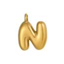 Initial Bubble Necklace 18K Gold Plated - N