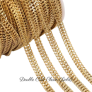 Personalized Custom Bracelet 18K Gold Plated - Double Curb Chain (Gold)