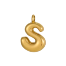 Initial Bubble Necklace 18K Gold Plated - S
