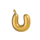 Initial Bubble Necklace 18K Gold Plated - U