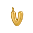 Initial Bubble Necklace 18K Gold Plated - V