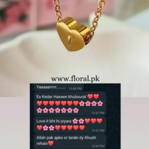 Personalized Heart Initial Engraving 18K Gold Plated Necklace