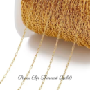Personalized Custom Bracelet 18K Gold Plated - Paper Clip Thinnest (Gold)