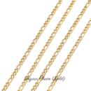 Personalized Custom Bracelet 18K Gold Plated - Figaro Chain (Gold)