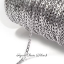 Personalized Custom Bracelet 18K Gold Plated - Figaro Chain (Silver)