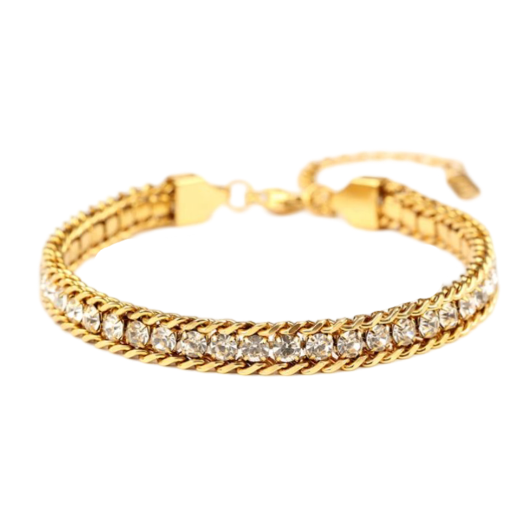 Cubic Zirconium Bracelet in 18K Gold Plated