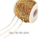 Personalized Custom Bracelet 18K Gold Plated - Paper Clip Thin (Gold)