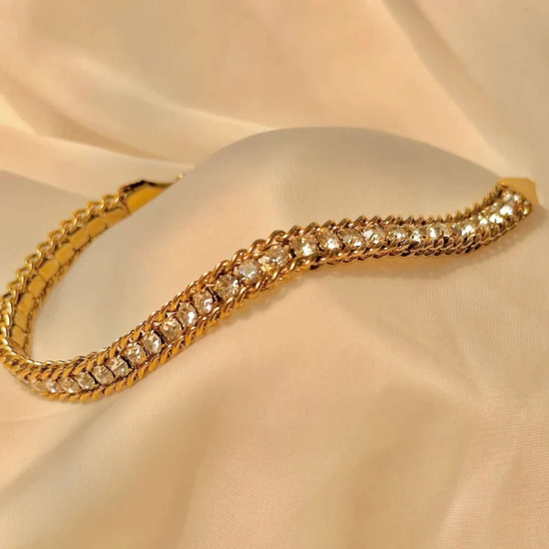 Cubic Zirconium Bracelet in 18K Gold Plated - Image 2