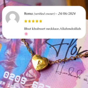 Personalized Heart Initial Engraving 18K Gold Plated Necklace