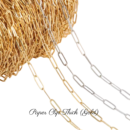 Personalized Custom Bracelet 18K Gold Plated - Paper Clip Thick (Gold)