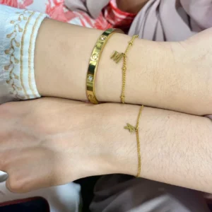 Personalized Charm Bracelet 18K Gold Plated