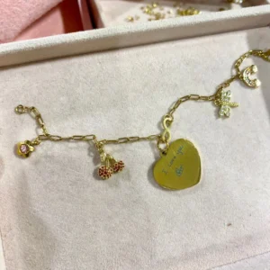Personalized Charm Bracelet 18K Gold Plated