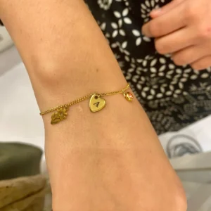 Personalized Charm Bracelet 18K Gold Plated