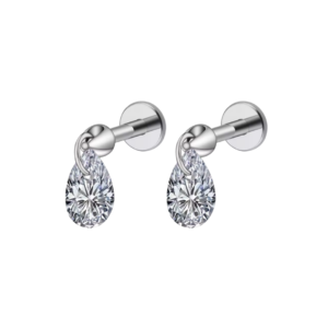 Drop Zirconium Stud Earrings S925 Silver
