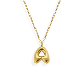 Initial Bubble Necklace 18K Gold Plated