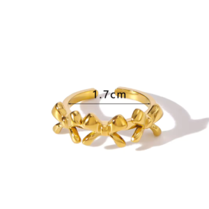 Minimal Bow Ring - 18k Gold plated