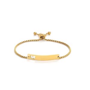 Personalized Engraving Secret Butterfly Cutout Bracelet