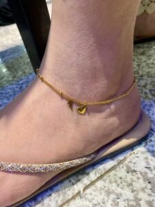 Personalized Custom Anklet 18K Gold Plated