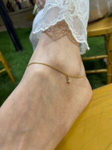 Personalized Custom Anklet 18K Gold Plated