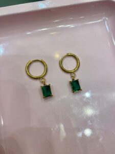 Personalized Charm Hoops 18K Gold Plated