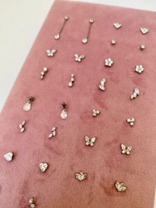 Trinity Zirconia Labret Titanium Stud Earrings S925