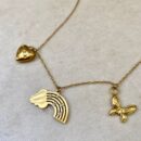 Personalized Charm Necklace 18K Gold Plated