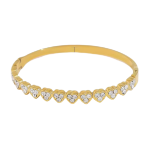 Heart Zirconia Bracelet 18K Gold Plated