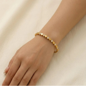 Hearts Zirconium Tennis Bracelet 18K Gold Plated